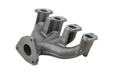 Araba, emme manifoldu üzerinde beyaz izole