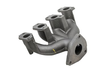 Araba, emme manifoldu üzerinde beyaz izole