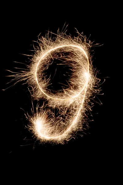 Fireworks numbers 9 — Stock Photo, Image