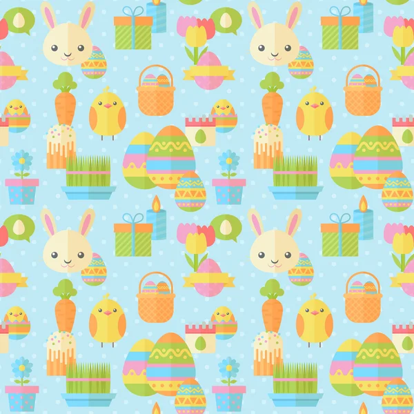 Cute Easter seamless pattern — Stock Vector