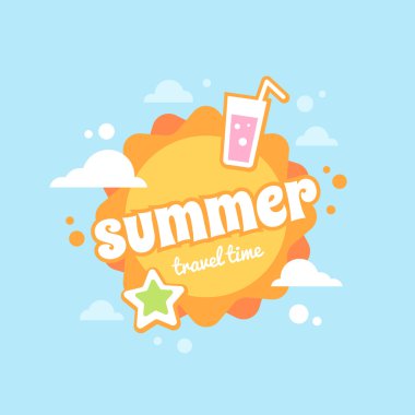 Yaz tatil kutsal kişilerin resmi ile düz kartı 