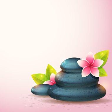 huzurlu ve dinlendirici spa öğeleriyle izole kart