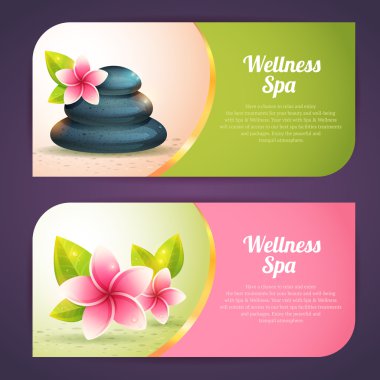 thematical spa kart sağlık öğeleriyle izole dizisini
