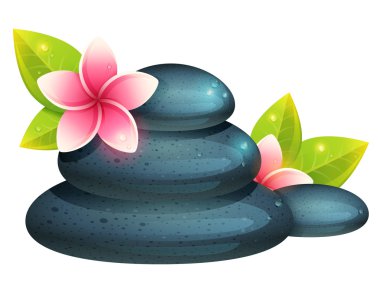 huzurlu ve dinlendirici spa öğeleriyle izole kart
