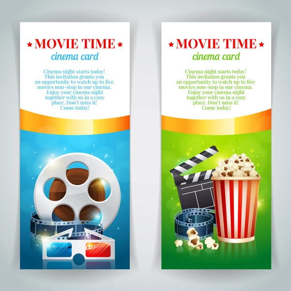 Cartel de cine realista — Vector de stock