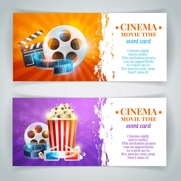 Realistic cinema movie poster template — Stock Vector