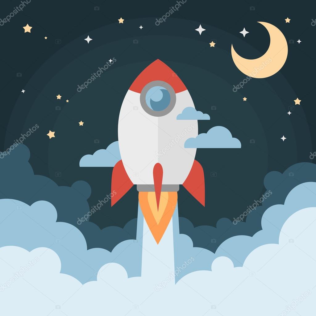 Cartoon modern flat rocket launch flying in space Stock Vector Image by ©Yuzach #72930549 Cartoon modern flat rocket launch flying in space Stock Vector Image by ©Yuzach #72930549