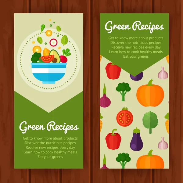 Conjunto de banners de concepto de publicidad — Archivo Imágenes Vectoriales