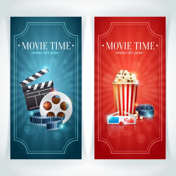 Cartel de cine realista — Vector de stock