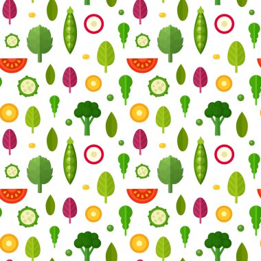 Düz sebze Tekstil için seamless modeli