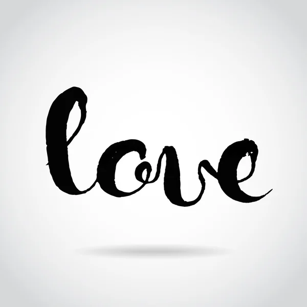 Kärlek hand bokstäver elegant kort — Stock vektor