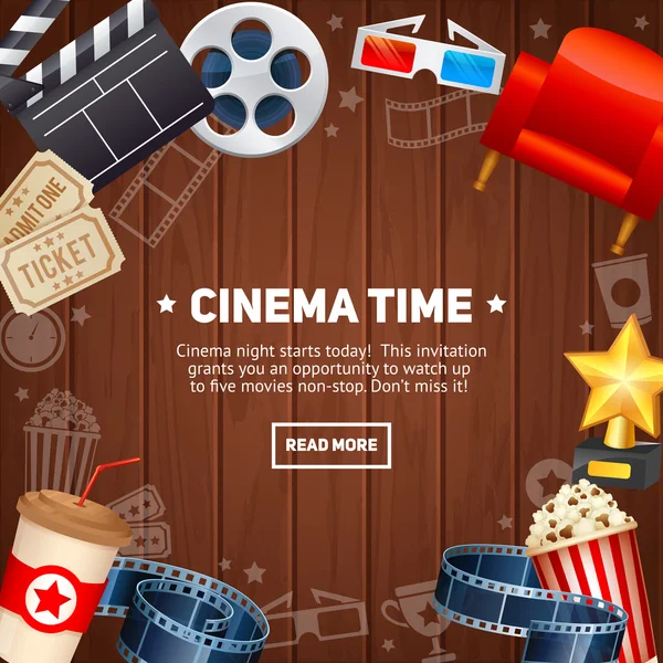 Gerçekçi sinema film poster şablonu 