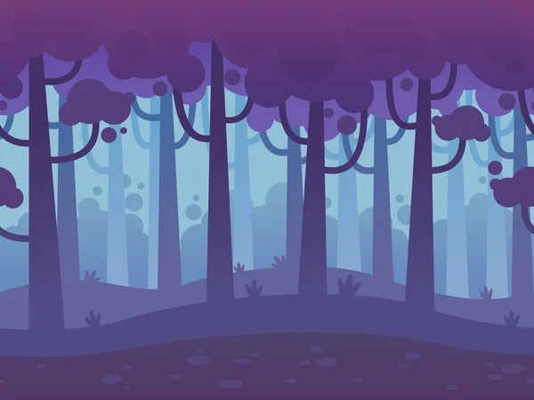 Jogo Seamless Horizontal Forest Background — Vetor de Stock