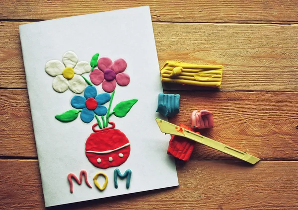 Вітальна листівка день матерів — стокове фото