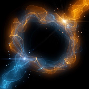 buz yangın duman çerçeve arka plan 