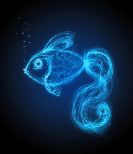 Peixe azul abstrato — Fotografia de Stock