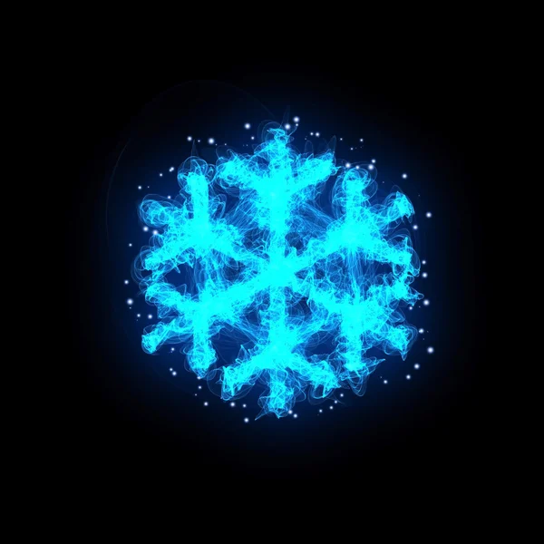 Abstract blue snowflake — Stock Photo, Image
