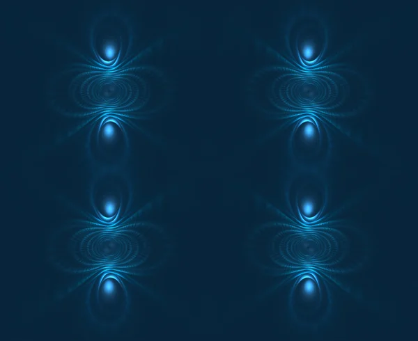 Kék fractal spirál dísz — Stock Fotó
