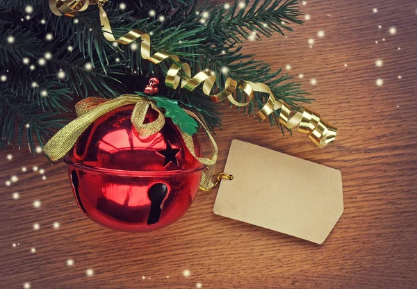 Campana roja de Navidad — Foto de Stock