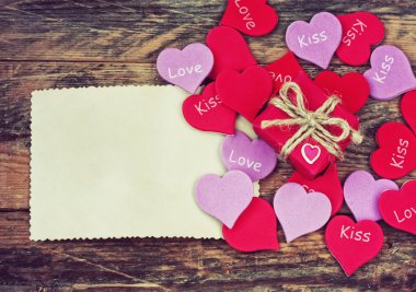 Hediye kutusu ile Sevgililer günü arka plan