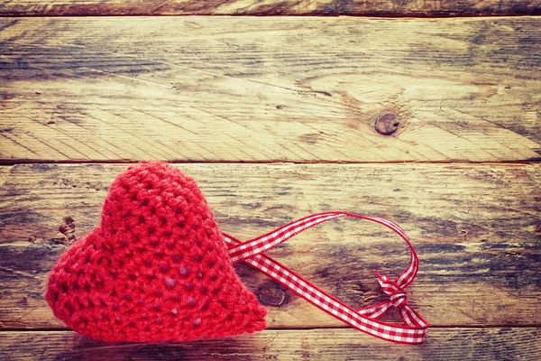 Valentine's Day heart crochet — Stock Photo, Image