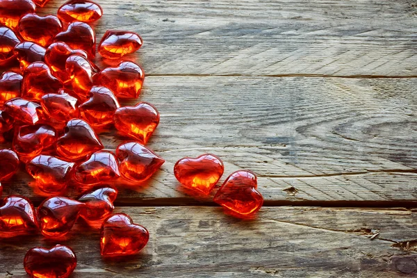 Racimo de corazón de cristal rojo —  Fotos de Stock