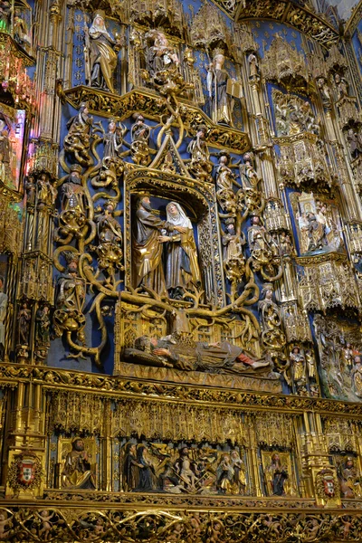 Burgos cathedral The golden altar — Stock Photo, Image