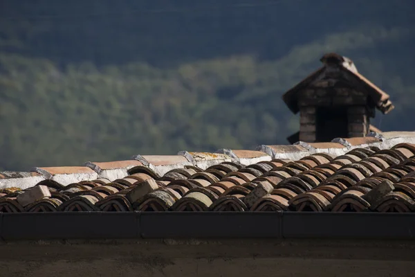 Close up of old Italian roof Stock Photo