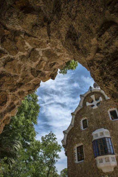 Gatehouse em Park Guell — Fotografia de Stock