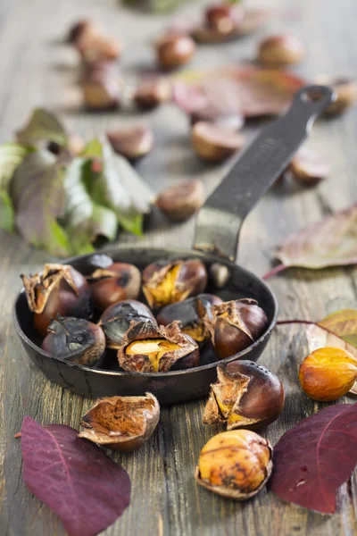 Roasted chestnuts.