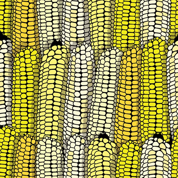 Mais nahtlose Lebensmittel Vektor Hintergrund isolierte Kolbenpflanze. — Stockvektor
