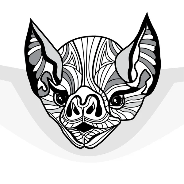 Bat head — Stock Vector