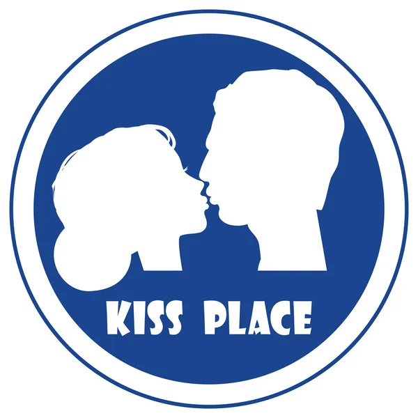 Miejsce na znak pocałunek — Wektor stockowy