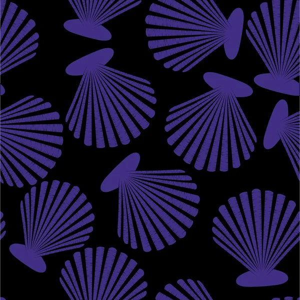 Coquilles motif sans couture . — Image vectorielle