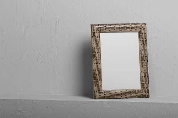 Wooden photo frame — Stock Photo, Image