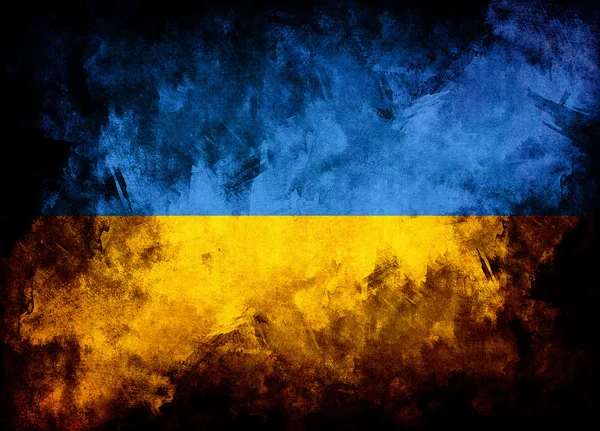 Ukrajna grunge textúra zászlaja — Stock Fotó