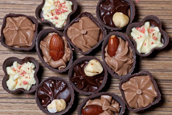 Assortment of fine chocolates — Stock Photo, Image