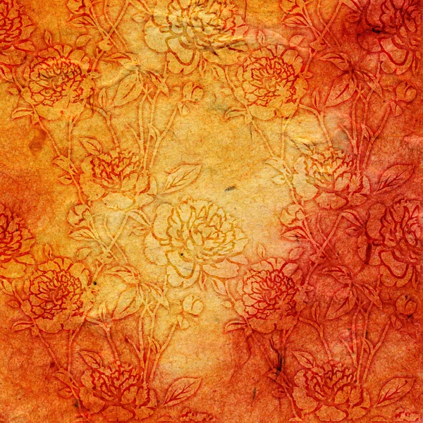 sıkıntılı vintage kağıt kartı çiçekli