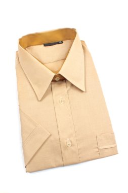 Beyaz izole kısa kollu gömlek