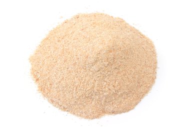 Pile of breadcrumbs isolated on white clipart