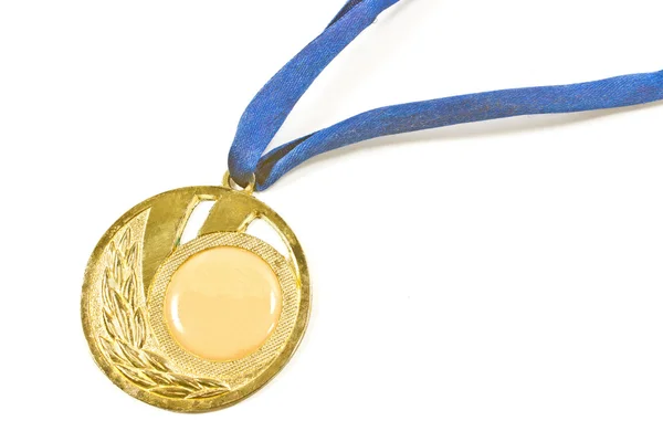 Vintage gold sport medal on white — Stock Photo, Image