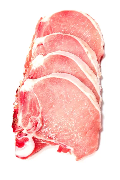 Pork chop meat isolated on white — Stock Photo, Image