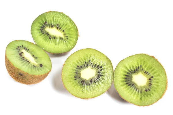 Kiwi fruit  slices isolated on white — Stock Photo, Image