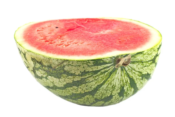 Wassermelonenscheibe isoliert auf weiß — Stockfoto
