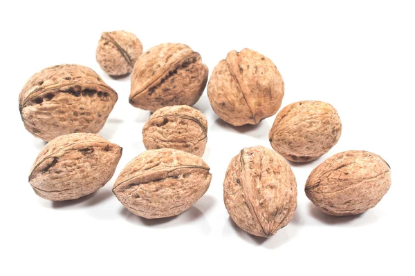 Nueces aisladas en blanco —  Fotos de Stock