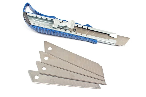 Office paper cutter kniv med blad isolerad på vit — Stockfoto