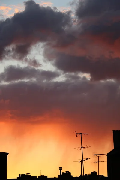 Pôr do sol de fogo — Fotografia de Stock