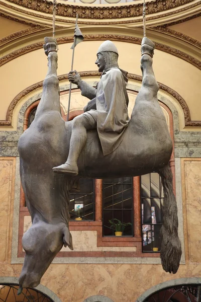 Suspended horse in Prague — Stock Photo, Image