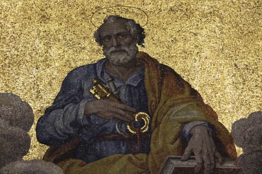 Saint Peter Vatikan'daki Papalık Bazilikası detay