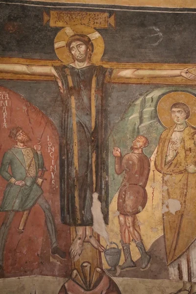 Bizans Fresk Eski Aziz Meryem Kilisesi Roma Forumu — Stok fotoğraf